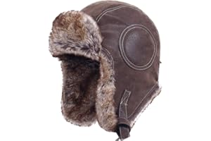 Janey&Rubbins Cold Weather Winter Gear Russian Ushanka Cossack Trooper Hat Trapper Hunter Headwear Pilot Aviator Cap