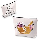 ZJXHPO Pharmacist Gift Bag for Women - RX Cosmetic Bag - Doctor of Pharmacy Graduation Gift (YM-RX)