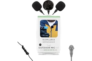 BUBBLEBEE INDUSTRIES Bubblebee Outdoor Mic Kit for Sennheiser ME 2 Mic – Wind Noise Reduction Dead Cat Lavalier Microphone Wind Muff - Content Creators, Videographers, Audio Engineers & Filmmakers