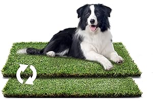 HQ4US 4LEGS HQ4us Dog Grass Pad 32.3”×21.7'' Replacement Grass Pad for 34”×23” Dog Potty Tray, 2×Artificial Grass for Dogs, Realistic, Bite Resistance Turf, Less Stink, Potty for Balcony