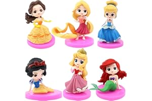 XHSSF Cake Topper for Disney Princess, Princess Birthday Party Decoration Supplies, Kids Birthday Party Cake Decoration