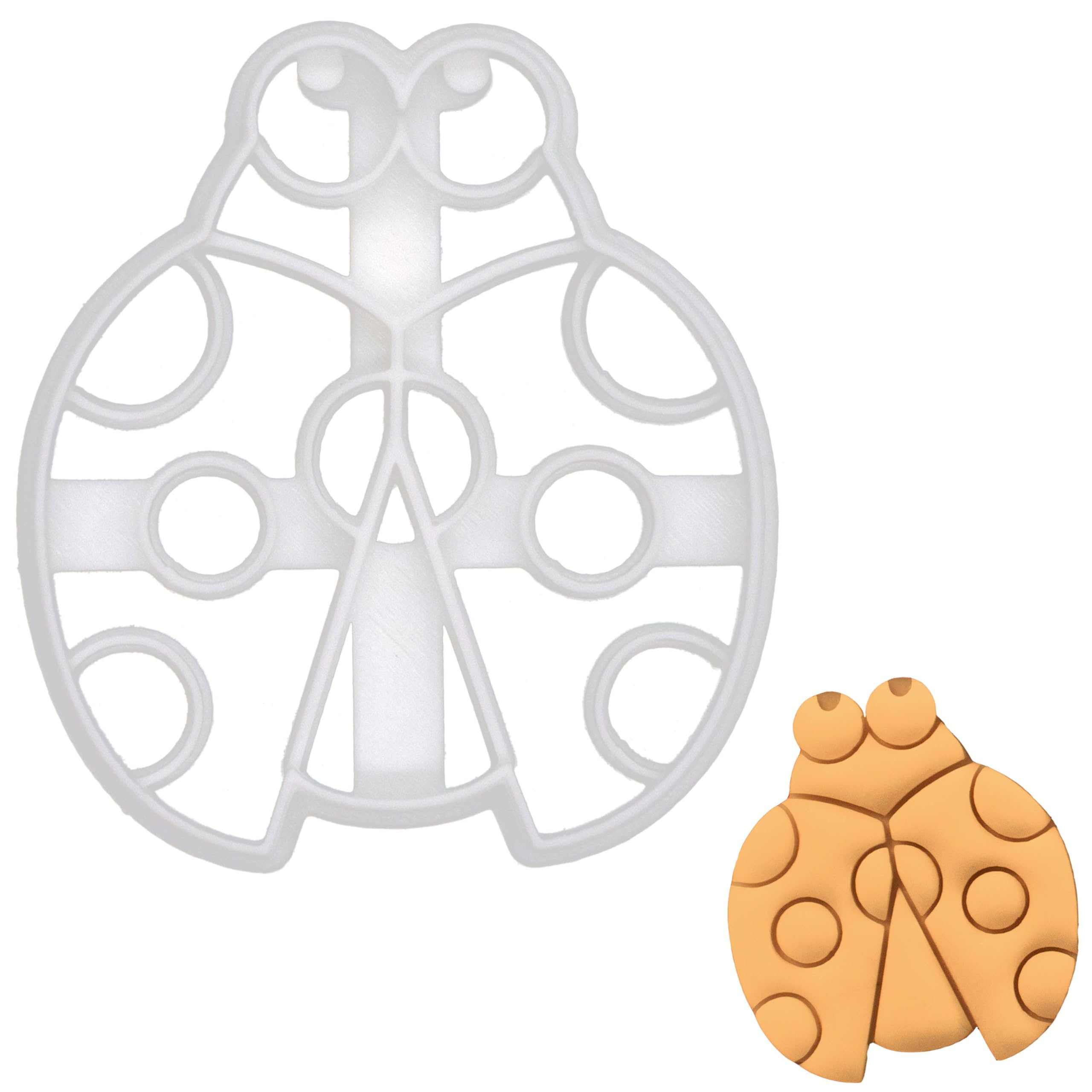 BAKERLOGY Ladybug Cookie Cutter - Detailed Biscuit Cutter Design for Baking and Crafts, Ideal on Fondant, Dough, Clay