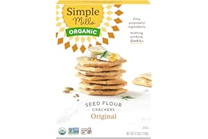 Simple Mills Organic Seed Crackers, Original - Gluten Free, Vegan, Healthy Snacks, Paleo Friendly, 4.25 Ounce (Pack of 1)