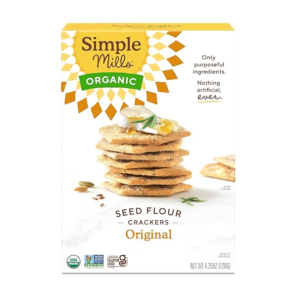 SIMPLE MILLS ORGANIC SEED CRACKERS, ORIGINAL – GLUTEN...