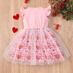 Toddler Girl Heart Tulle Tutu Girl Summer Pink Love