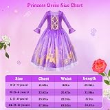 MELAND Princess Dress Up for Girls Purple Velvet, Crown & Accessories (Size M) view 3