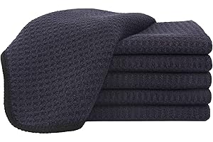 Sinland Microfiber Cleaning Cloth Lintless Streakless Dishcloths Waffle Weave Kitchen Towels Absorbent Hand Towel Quick Dryin