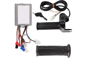 ASENENAELE 24V 350W Motor Brushed Speed Controller with Twist Grip Throttle Locking Function Power Display