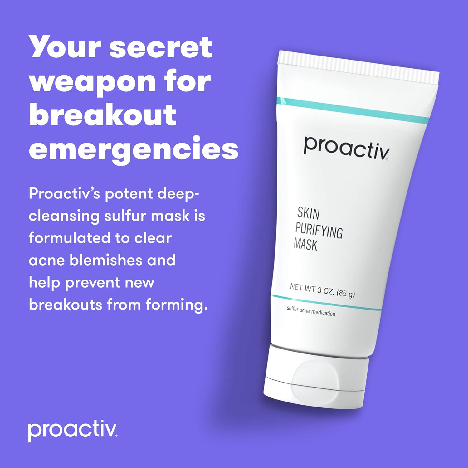 Proactiv Skin Purifying Acne Face Mask and Acne Spot Treatment - Detoxifying Facial Mask with 6% Sulfur 3 Oz 90 Day Supply : Beauty