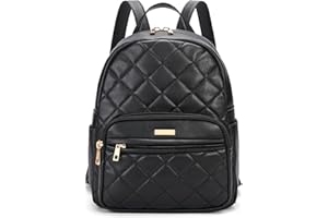 Marvolia Mini Backpack for Women - Vegan Leather Small Backpack Fashion Backpack Purse for Travel Work Shopping - Black