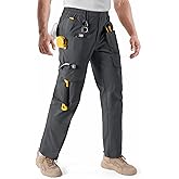 IGOLUMON Men's Stretch Tactical Pants, Ripstop Cargo Pants Outdoor Lightweight EDC Hiking Work Pants with 10 Pockets