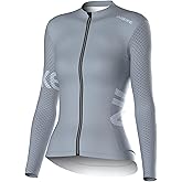 INBIKE Cycling Jersey Women Long Sleeves Bike Shirts with Pockets Quick Dry Bicycle Clothing for Road Biking Riding