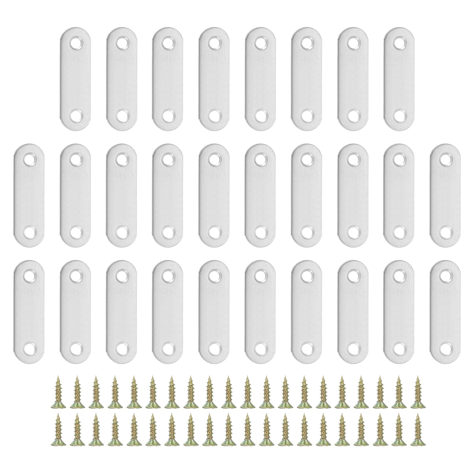 PATIKIL Stainless Steel Corner Braces 2.24 x 0.63 Inch,18 Pieces L Bracket Joint Right Angle Support Bracket L Shaped Corner Fasteners with Screws for Shelves, Silver โ image 1