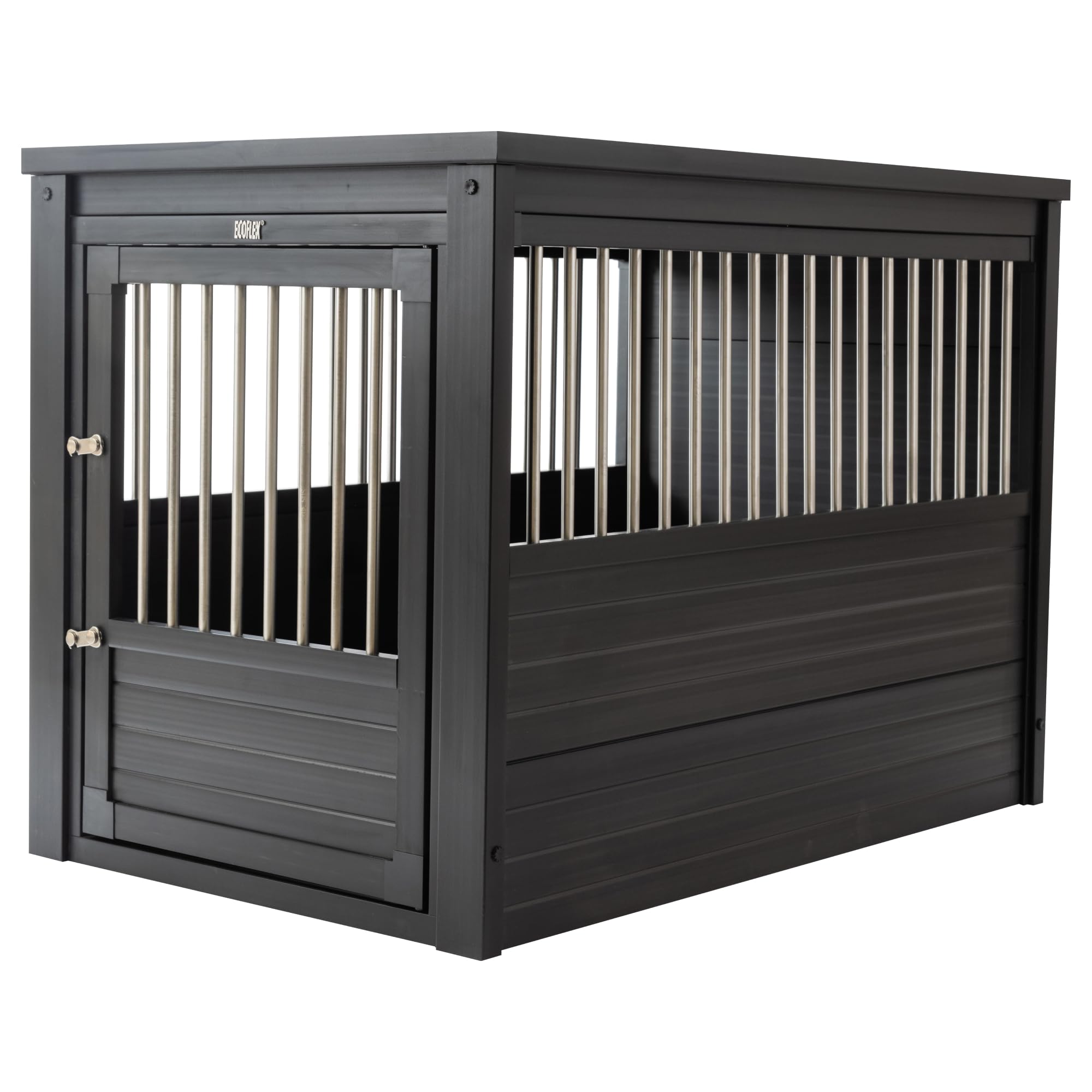 Photo 1 of *USED*
New Age Pet ECOFLEX InnPlace Dog Crate & End Table, Indoor Furniture Style Pet Kennel for Small, Medium, Large & XL Dogs, Durable Composite, Espresso Black, X-Large