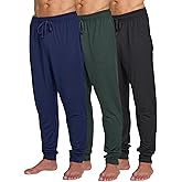 Ultra Performance Mens Pajama Pants 3 Pack Men's Sleep Lounge PJ Jogger Sweatpants PJs Pajamas for Men Avail in Big Sizes