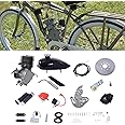 BRICZUNA 2 Stroke 100cc Bicycle Engine Kit, Single Cylinder Gasoline Motor Kit with Cdi Ignition,Air-Cooled System, for Bicycle Over 21 Inches(Silver)