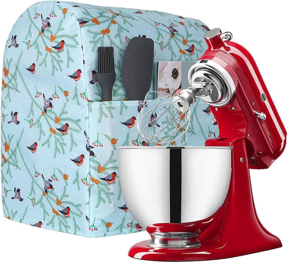 Dust Cover for 6-8 Quart Kitchen Aide Stand Mixer, Kitchen Aid Mixer Cover with Pockets Fits All Tilt Head & Bowl Lift Models, Kitchen Aid Mixers and Extra Accessories