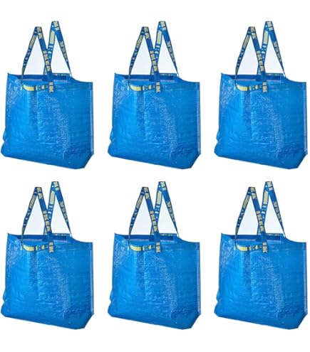 Ikea Frakta Big Blue Borsa Portaoggetti Riutilizzabile 71L Stoccaggio - Foto 4