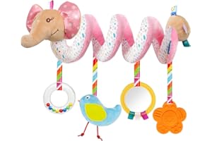 FQKIOMY Black and White Baby Toys,Carseat Toys Hanging & Stroller Toys for Babies 0-6 Months Boys Girls with High Contrast Baby Toys for Infant Design,Ideal Easter Basket Stuffers Toys for Toddlers