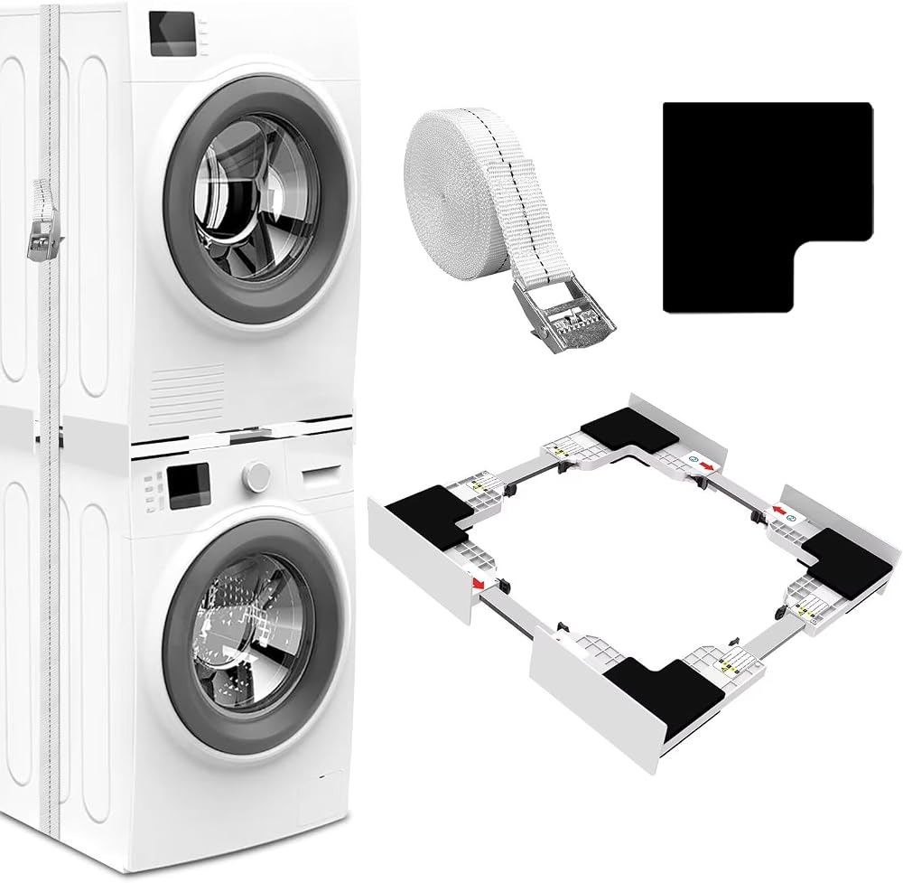 NIUXX Universal Stacking Kit for Washer & Dryer 46-66 cm Adjustable