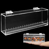 Fish Viewing Box, Acrylic Micro Fishing Photo Tank with Lid &amp; Scale, Acrylic Fish Watching Case, Mini Quarantine Aquarium, Hatchery Incubator, Observation &amp; Breeder Hatching Boxes, Breeding Case, 22cm