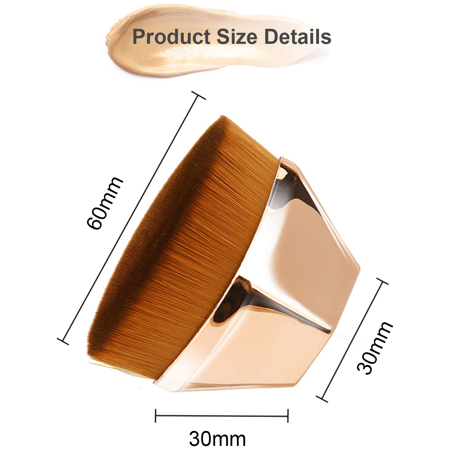 Foundation Makeup Brush, Endoto Kabuki Face Brush Flat Top High-Density Multifunctional for Flawless Powder, Blending Liquid or Cream Cosmetics with Portable Case: Beauty