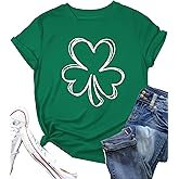 St Patricks Day Shirts for Women Shamrock Tshirt Casual Graphic T Shirt Irish Tee Tops