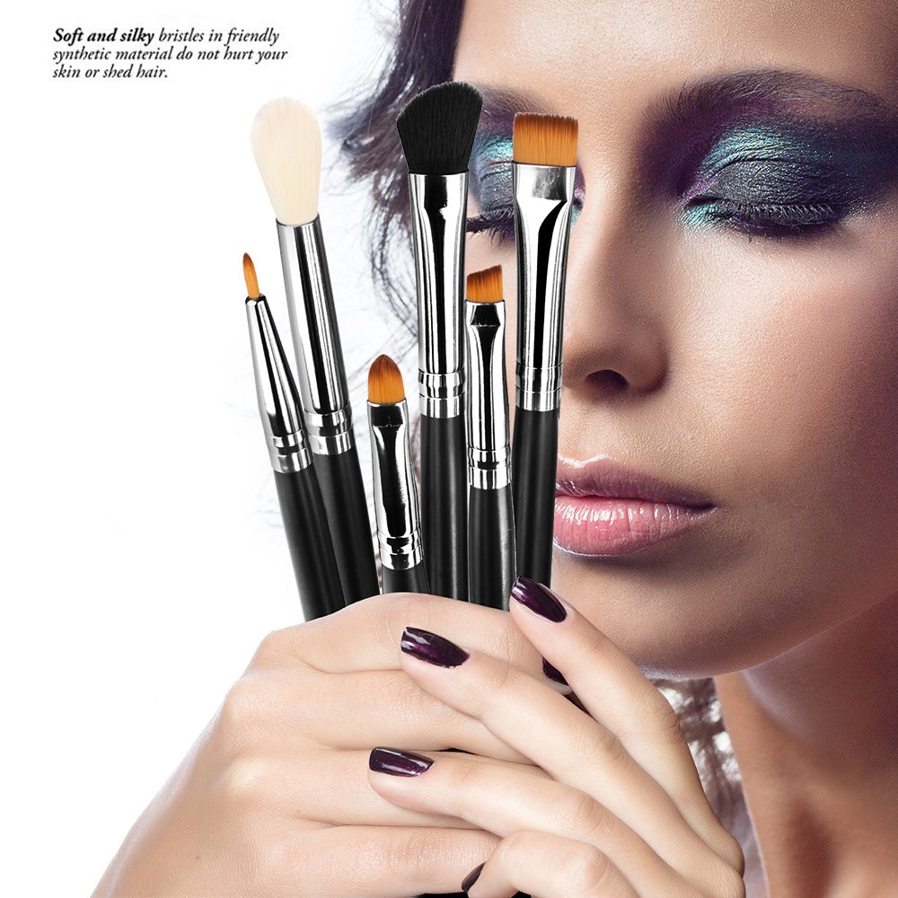 Duorime Silky 10Pcs Eyeshadow Makeup Brush Set Essential Eye Makeup Brushes Kit: Beauty