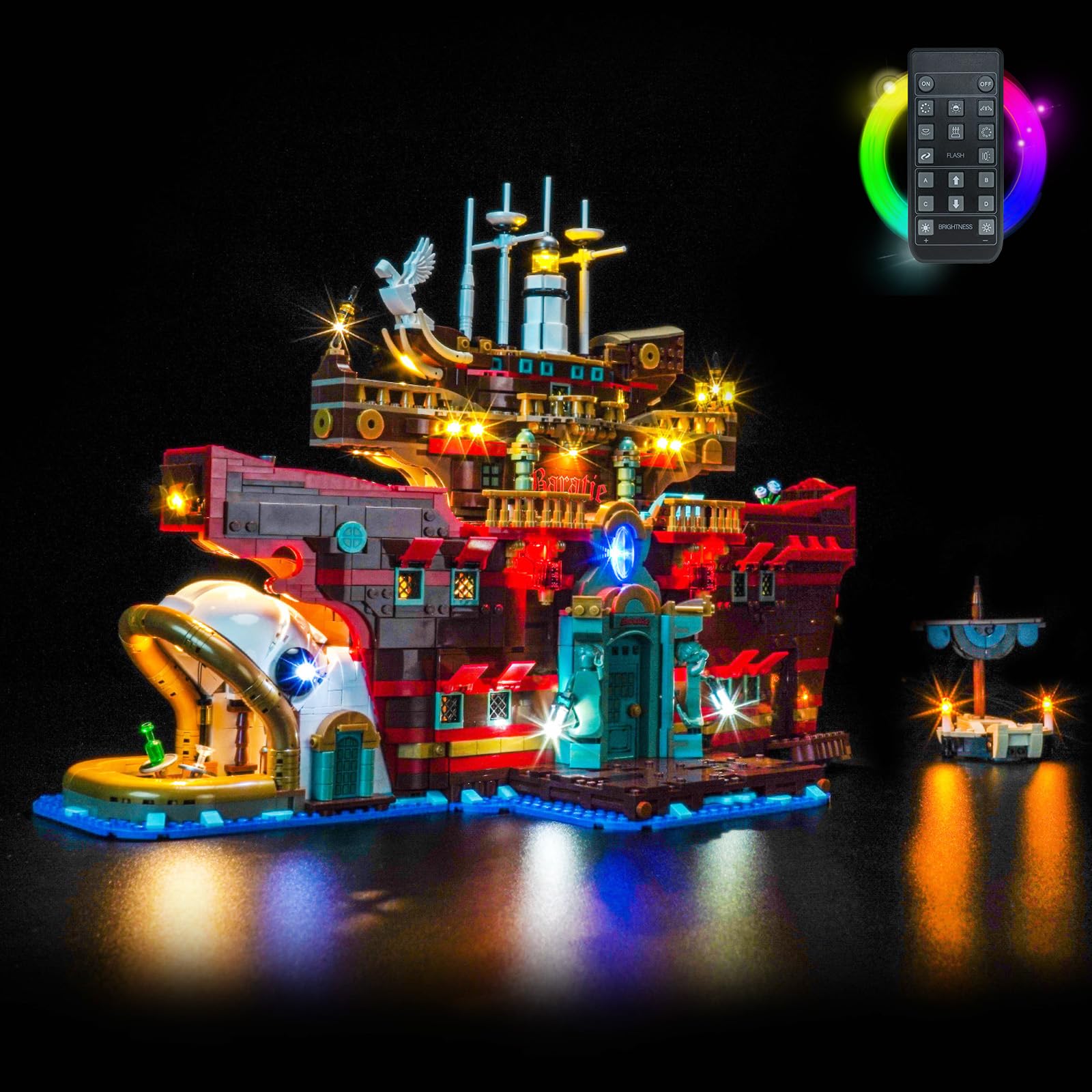 LocoLee RC Led Light Set Compatible with Lego 75640 The Baratie Floating Restaurant Led Decoration Lighting Kit Compatible with Lego 75640 Building Blocks Model,Only Lights Set,No Model — image 1
