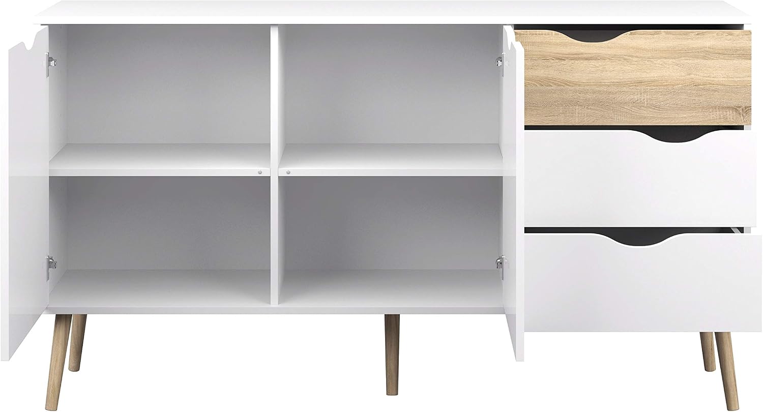 Furniture To Go, White & Oak, Large Sideboard - Image 4