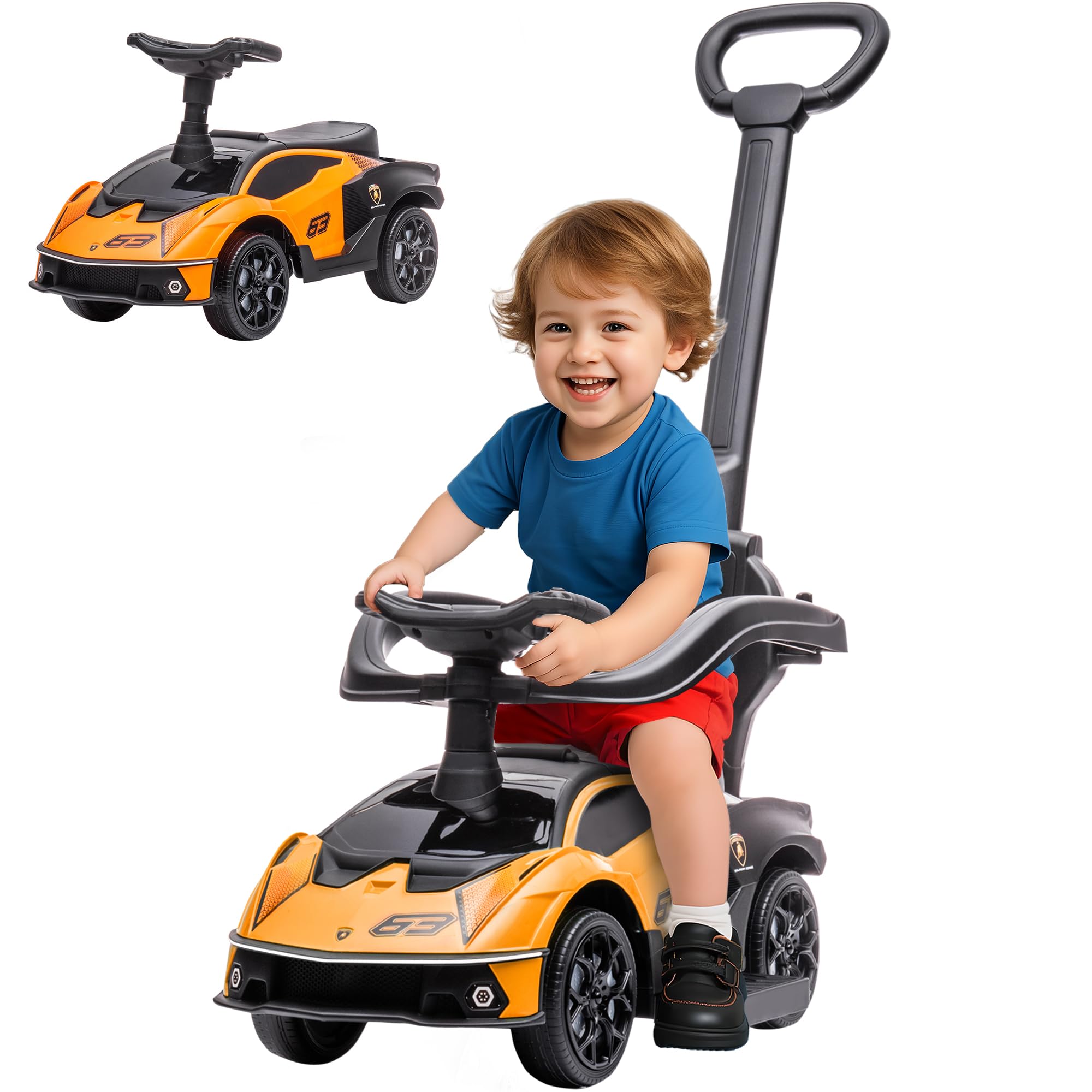 Aosom 2-in-1 Ride On Push Car