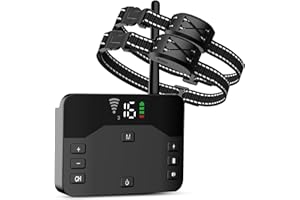 ABHY Wireless Dog Fence System, Electric Fence for 2 Dogs, Portable Pet Perimeter Fence and Remote Training Collar with Wireless Adjustable Vibration & Shock，Suitable Dogs