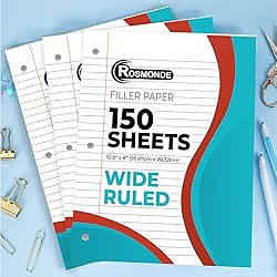 Rosmonde Loose Leaf Paper, 450 Sheets, 3 Pack, 56
