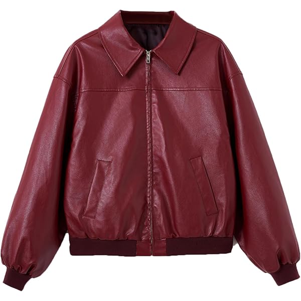 Amazon.com: MakeMeChic Women's Faux Leather Shacket Long Sleeve