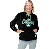 FOCO NBA womens Nba Team Logo Fashion Velour Hooded Sweatshirt
