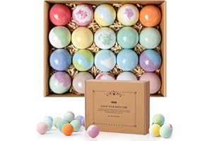 ZenBombs Bath Bombs Set, 20 pcs Natural Shea Butter & Safe Oil Bath Bomb for Skin Moisturizing, Handmade Bubble Bath & Fizzy, Ideal Presents for Women