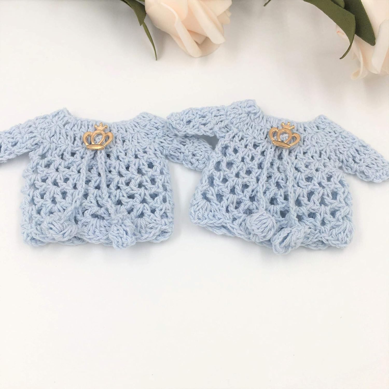 knitted baby shower favors