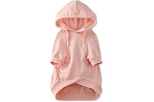 Pet Passion Rocky – The Orginal Lightweight Hooded TEE 100% Organic Cotton Dog Hoodie Pet Coat Sweater for Small, Medium, Large Dogs, Pink, Medium (20-45 lbs)