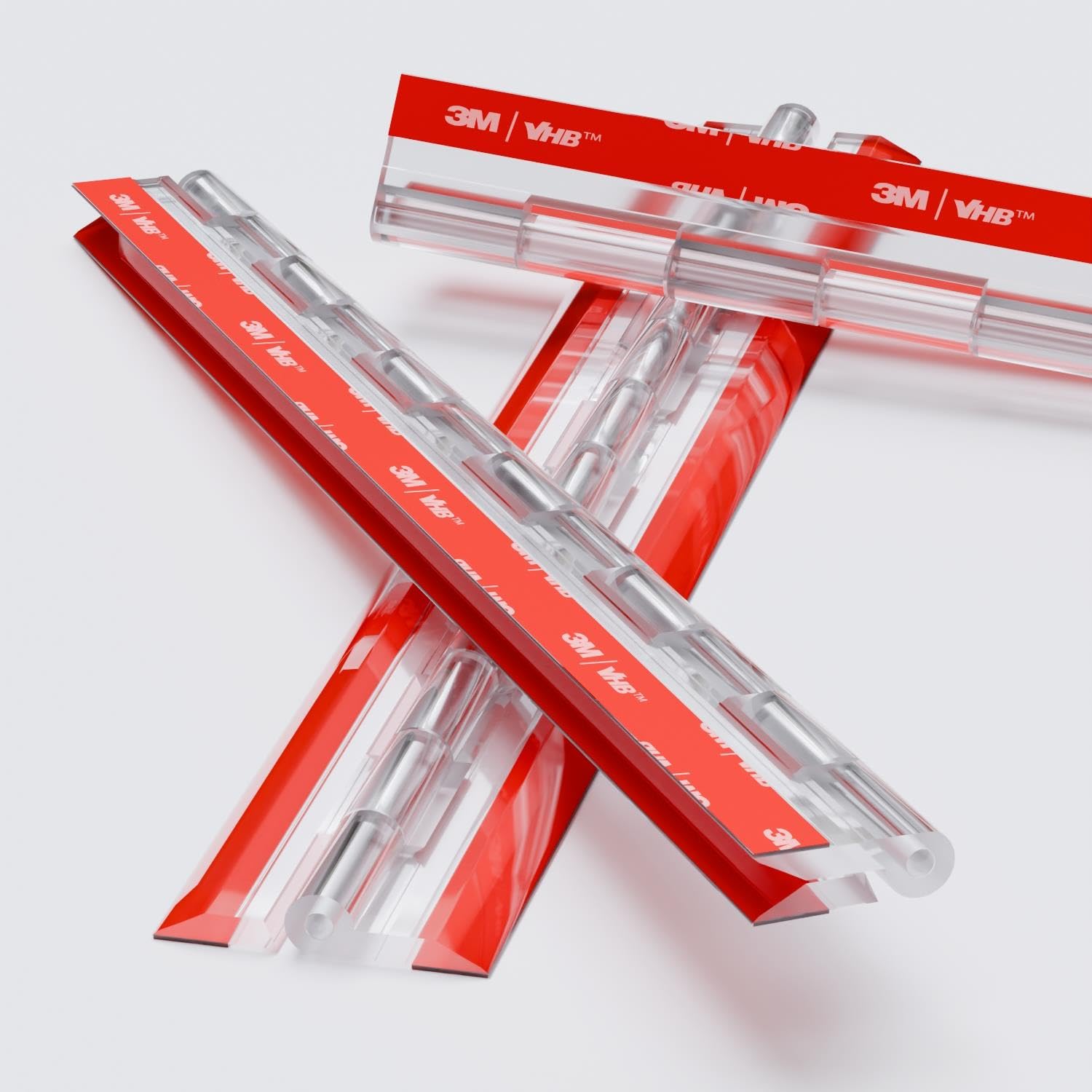 4X Acrylic Piano Hinges - No Glue Required. Transparent Clear Plastic Acrylic 300mm