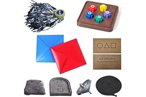 BENTEX Gonggi Korean Game Gongi Game Pack, Folk Dice Stone Catching Game Jebi Kicks, Gonggi, DDAKJI, Biseokchigi, Paengy, Hand Eye Coordination Training Toy (All Game Set)