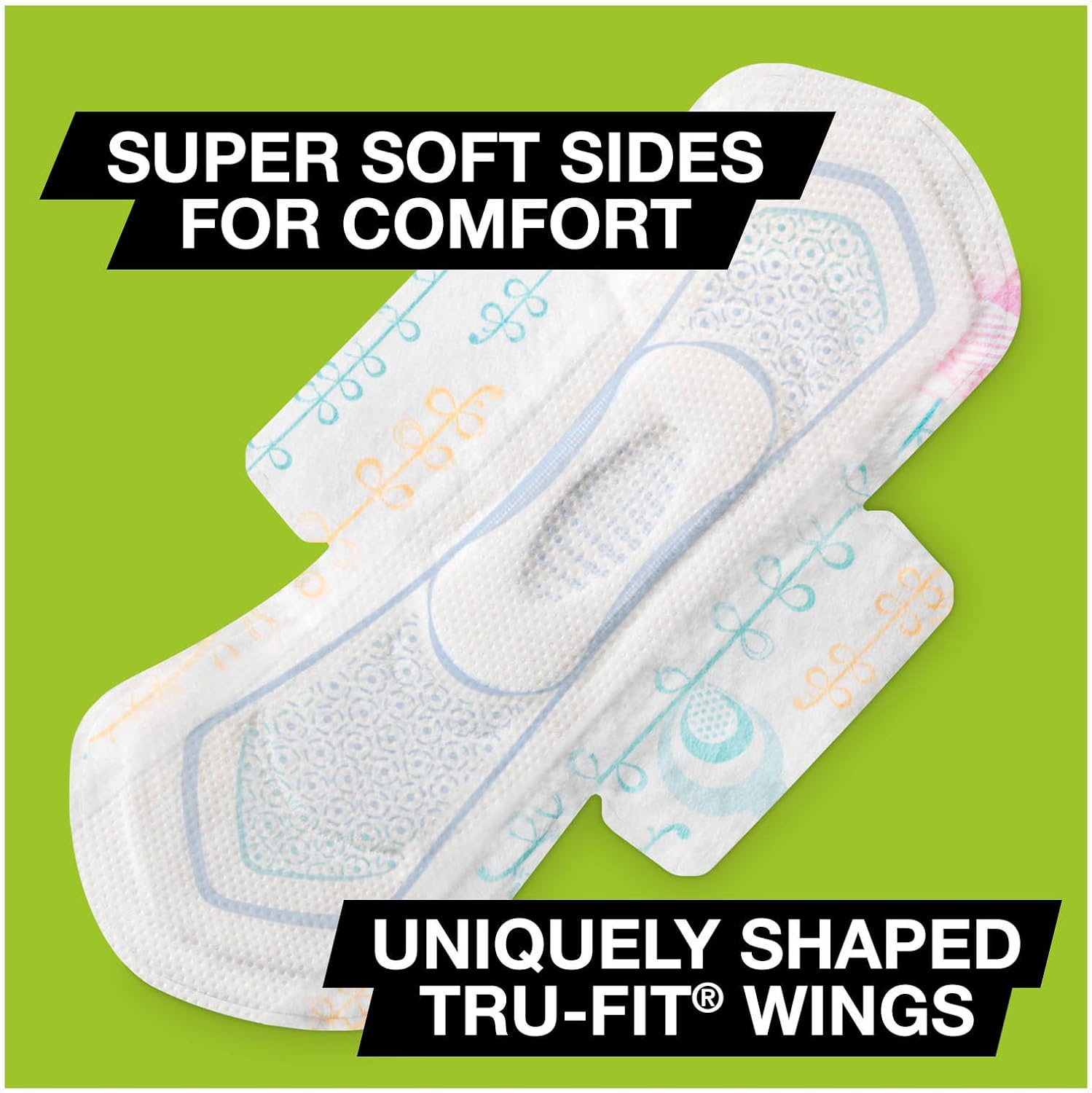 U by Kotex CleanWear Ultra Thin Feminine Pads with Wings, Heavy Flow, Unscented, 96 Count (3 Packs of 32): Health & Personal Care