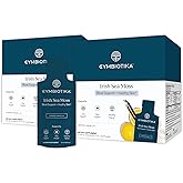 CYMBIOTIKA Irish Sea Moss Supplement, Organic Wildcrafted Sea Moss with Aloe Vera, Fulvic Minerals, Postbiotics, Gut, Immune, Skin Support, On The go Packet, 52 Servings, 2 Month Supply