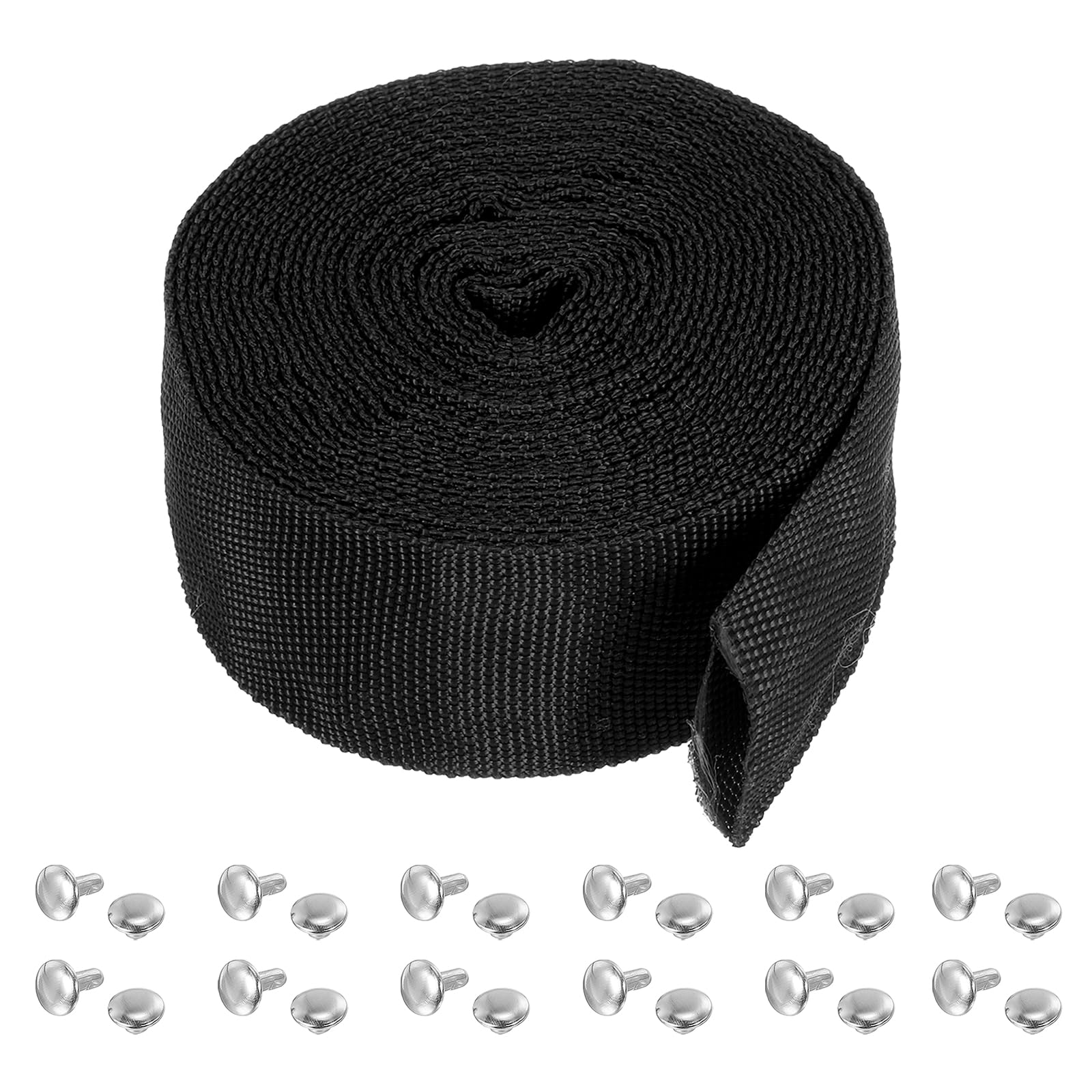 PATIKIL 1.8" 20FT Protective Hose Sleeve with Snap Fastener, Polyester Fiber Cable Cover Sheath Protection for Welding Tig Torch Hydraulic Hose, Black