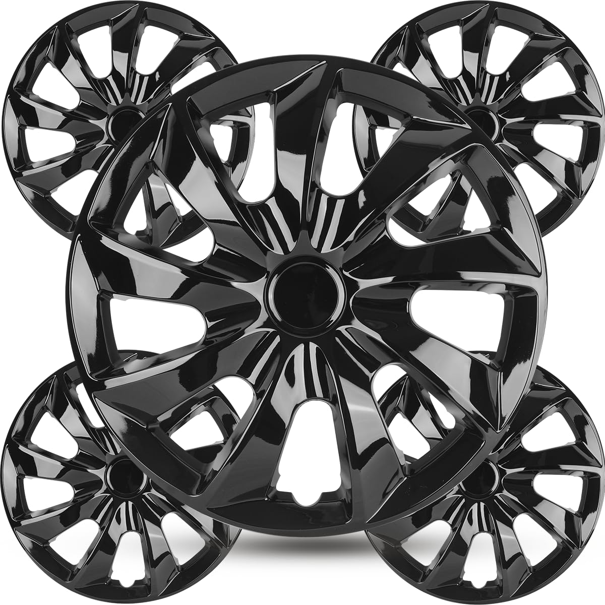 Winjet 17-inch Hubcap Set For Nissan Rogue 2014-2020 - Lacquer Finish Wheel Covers (Set Of 4)