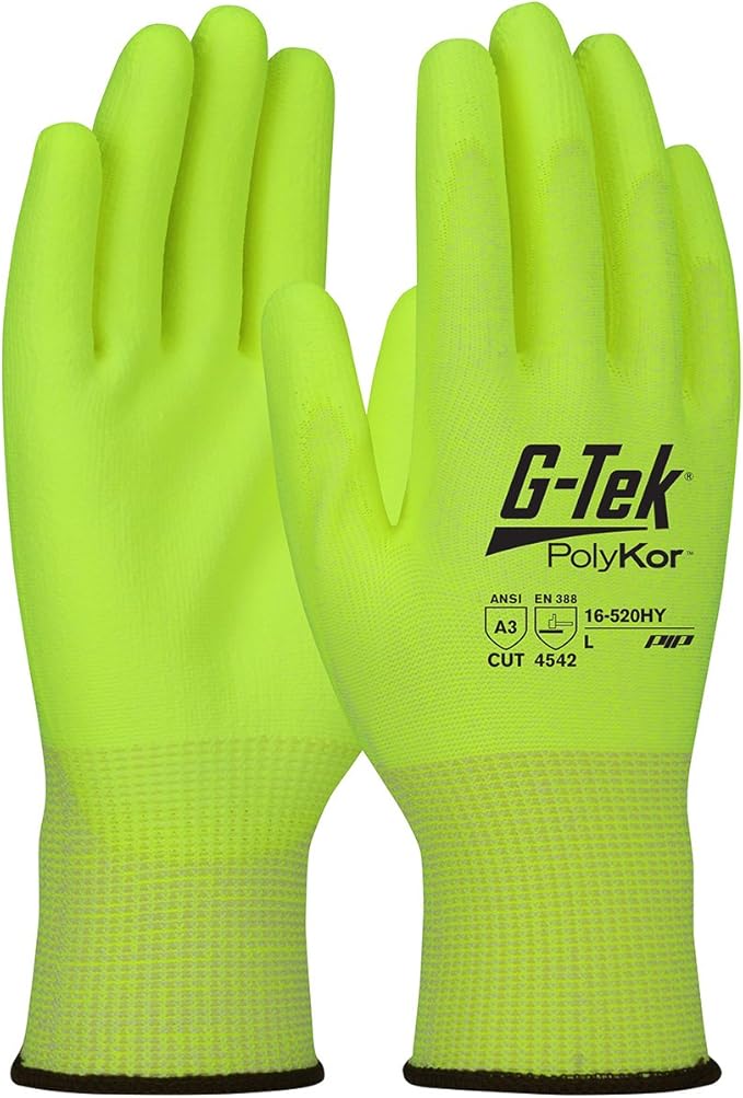 GTek PolyKor HiVis Seamless Knit PolyKor Blended Glove