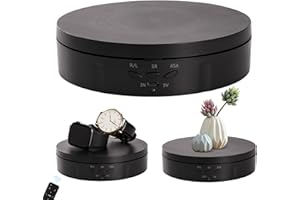 GOHASPW Rotating Display Stand 5.7 Inch Turntable Stand Black Telecontroller Spinning Stand for Product Shows
