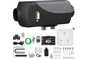 Bestauto 8KW Diesel Air Heater Muffler Diesel Heater 12V Remote Control Diesel Parking Heater with LCD Switch for Car Trucks Motor-home Boat and Bus