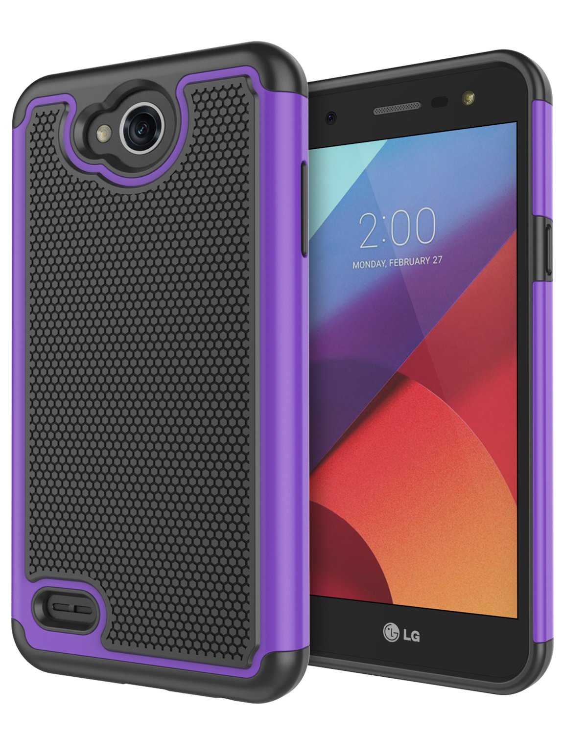 Best lg x charge cricket phone case purple