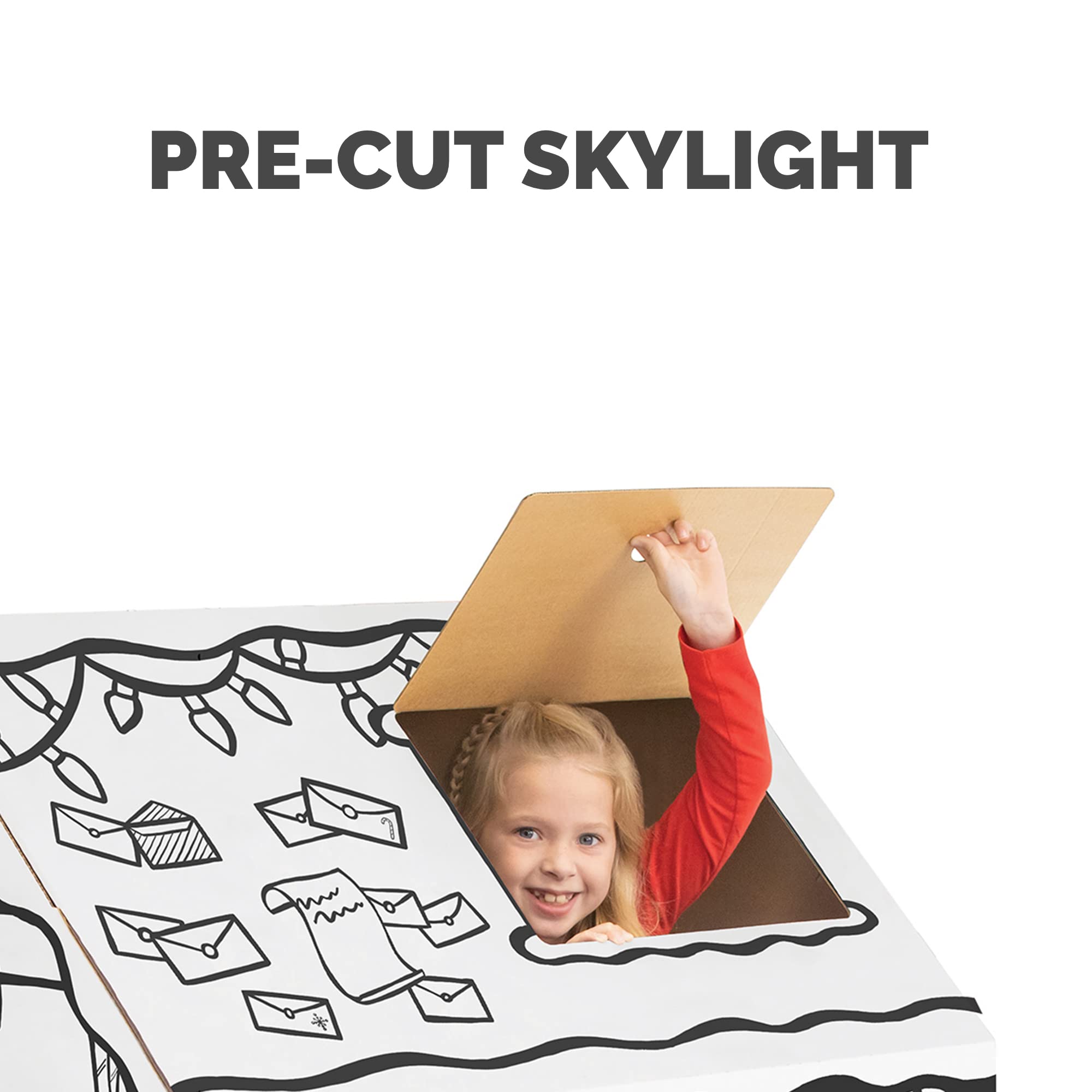 Bankers Box at Play Large Color in Gingerbread Playhouse, Cardboard Playhouse and Life Size Craft Activity for Kids and Families