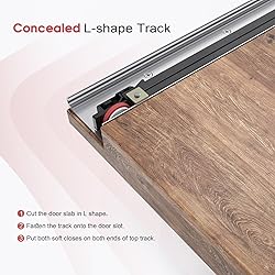 38" Concealed Sliding Barn Door Hardware Kit with